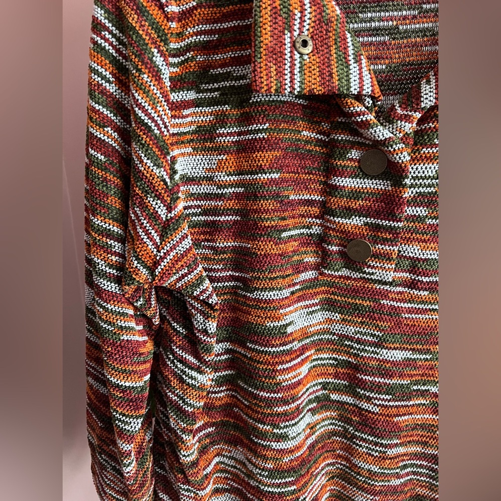 Ruby Rd. Multicolor Striped Knit Pullover Sweater - Picture 2 of 4